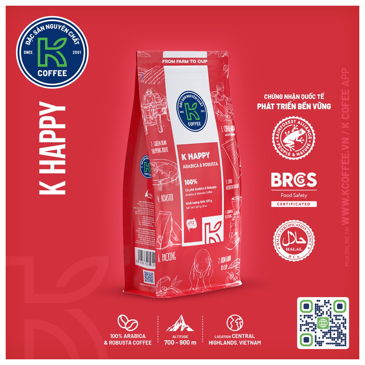 CÀ PHÊ K HAPPY 227G