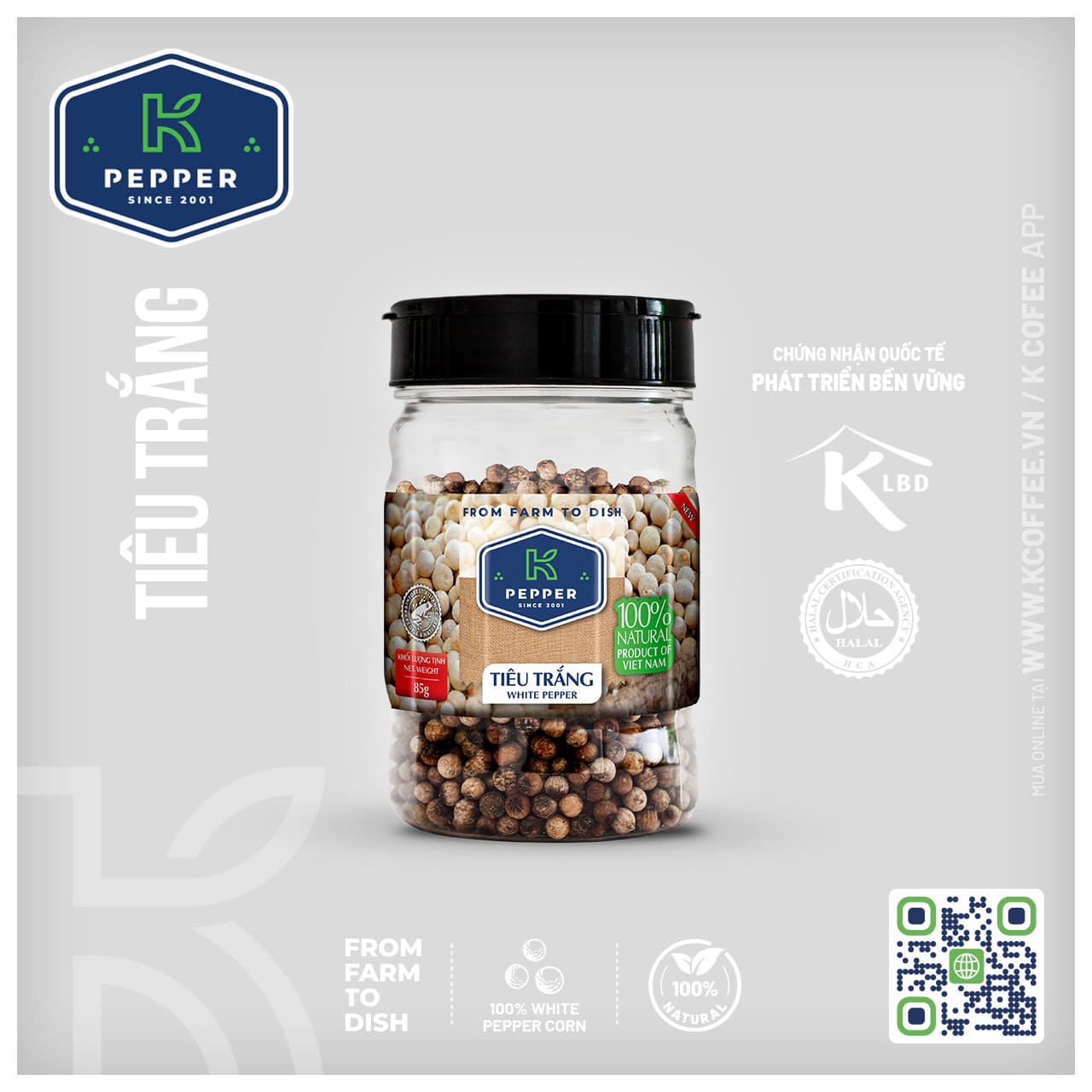 TIÊU TRẮNG K PEPPER 85 G
