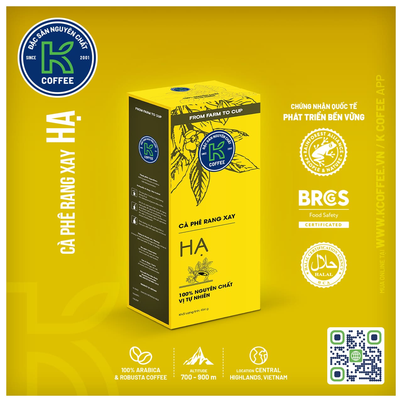 CÀ PHÊ K HẠ 454GR