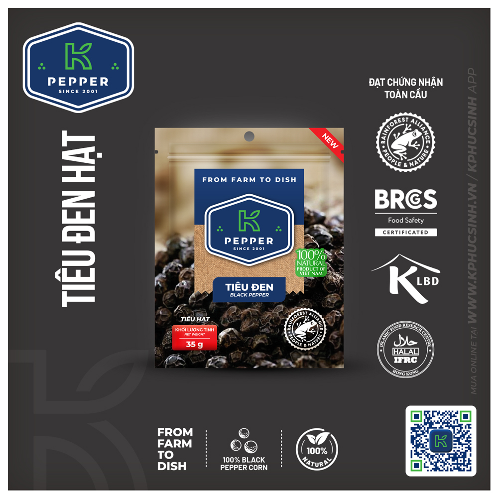 TIÊU ĐEN HẠT K PEPPER 35 G