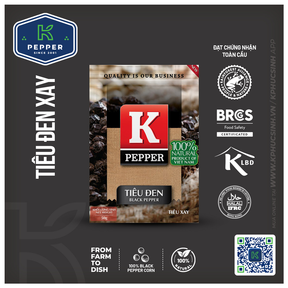 TIÊU ĐEN XAY K PEPPER 50 G