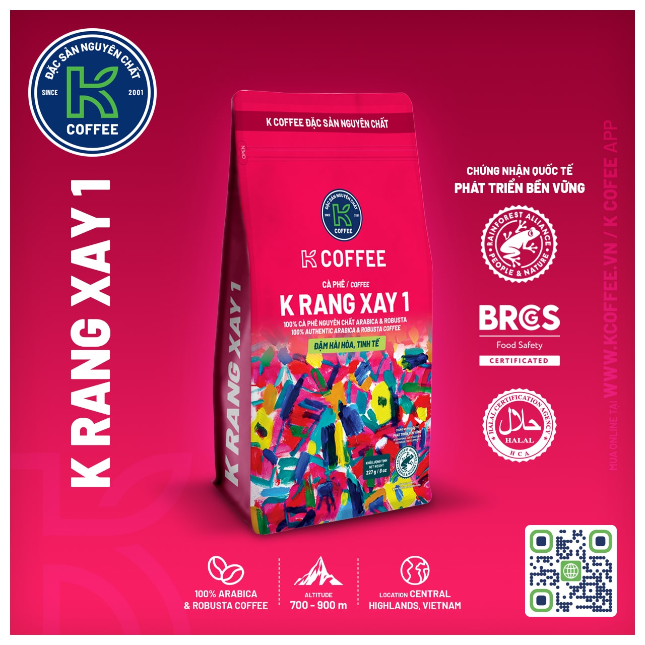CÀ PHÊ K RANG XAY 1 227 G