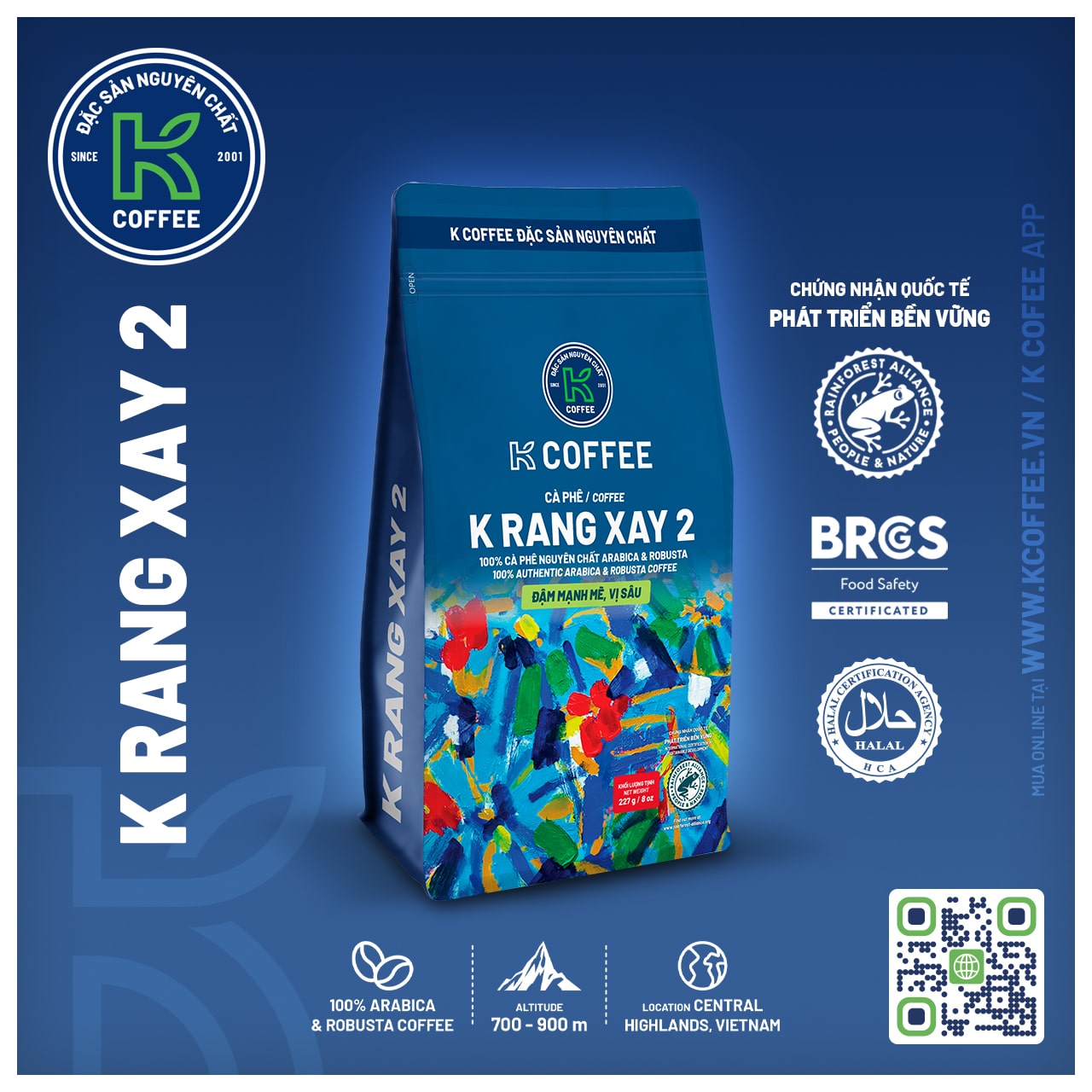 CÀ PHÊ K RANG XAY 2 227 G