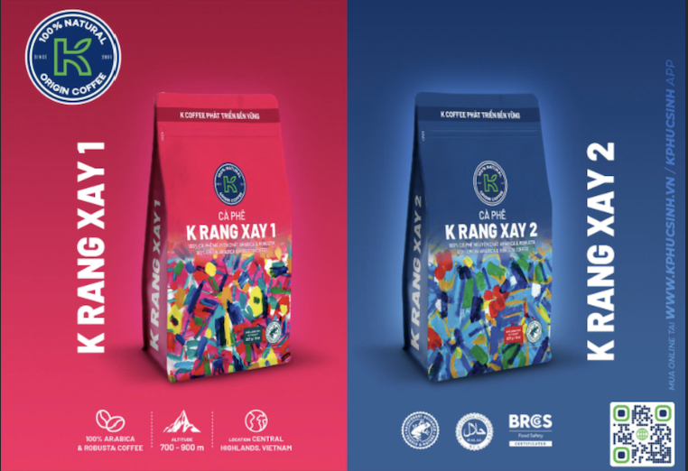 Tranh Trần Lưu Hậu 'Hồi Sinh' Trên Bao Bì Cà Phê K RANG XAY 1 của K Coffee