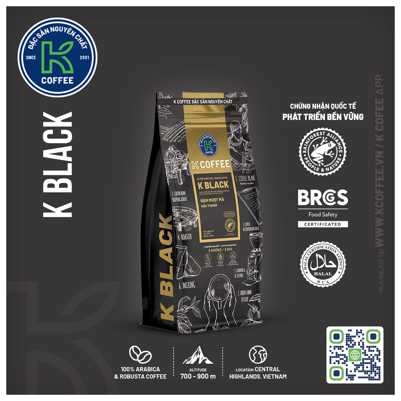 CÀ PHÊ K BLACK 227 G