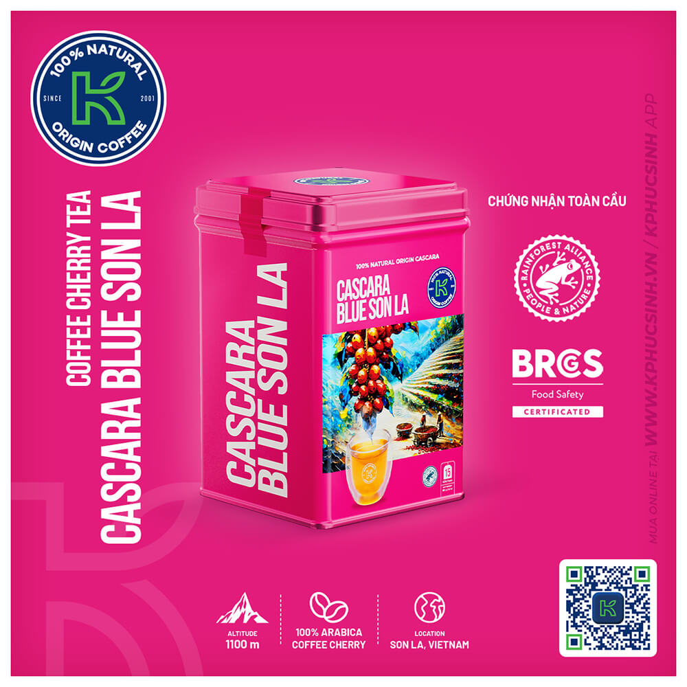 TRÀ CASCARA BLUE SƠN LA - 67.5 G (HỘP THIẾC)