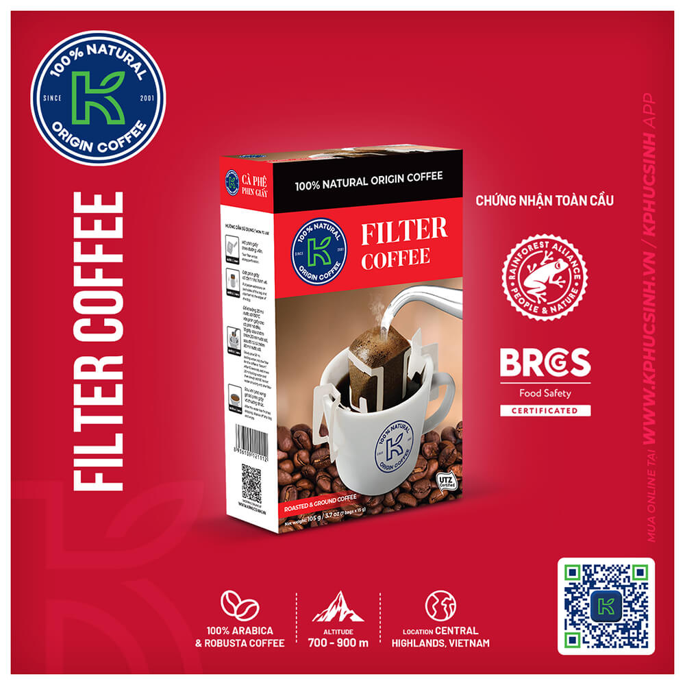 CÀ PHÊ PHIN GIẤY K FILTER 105 G