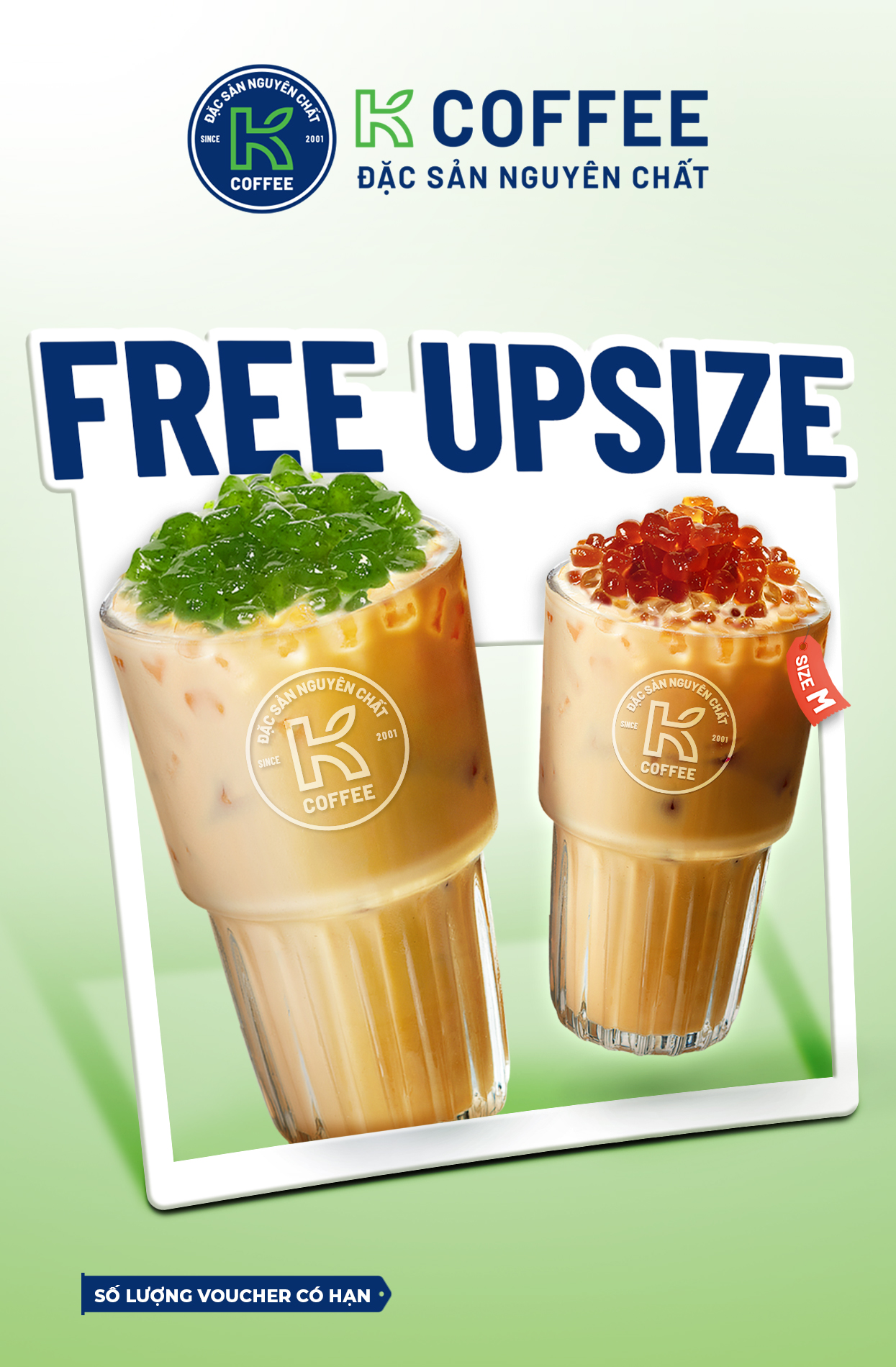 [EVOUCHER] FREE UPSIZE TRÀ SỮA & CÀ PHÊ BLUE