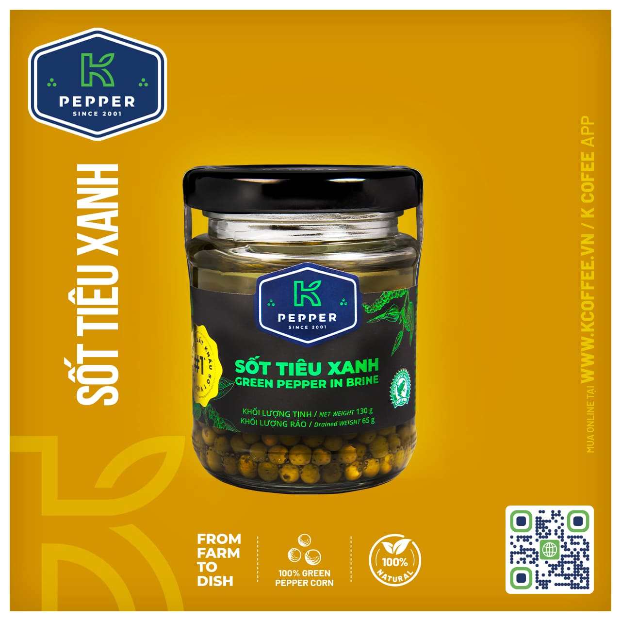 SỐT TIÊU XANH K PEPPER 130 G