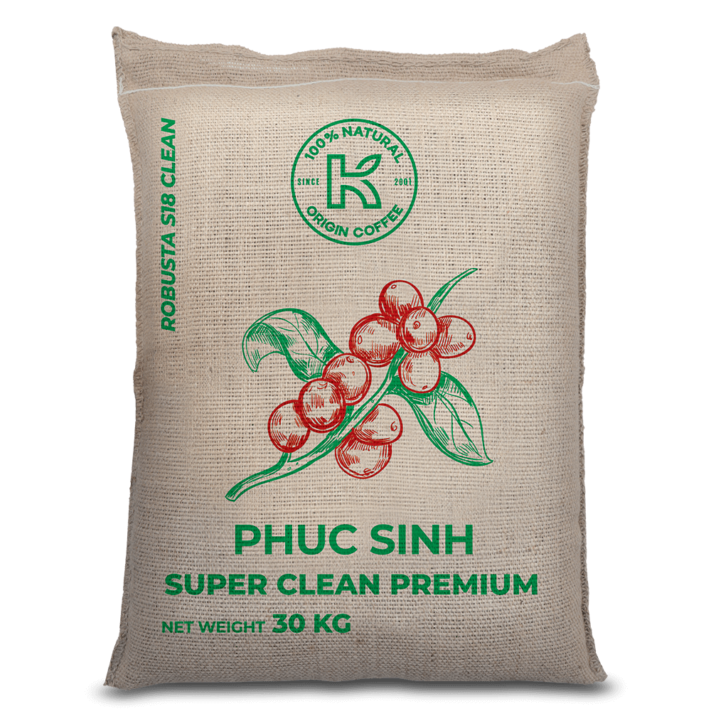 HẠT CÀ PHÊ PHUCSINH SUPER CLEAN PREMIUM 30KG