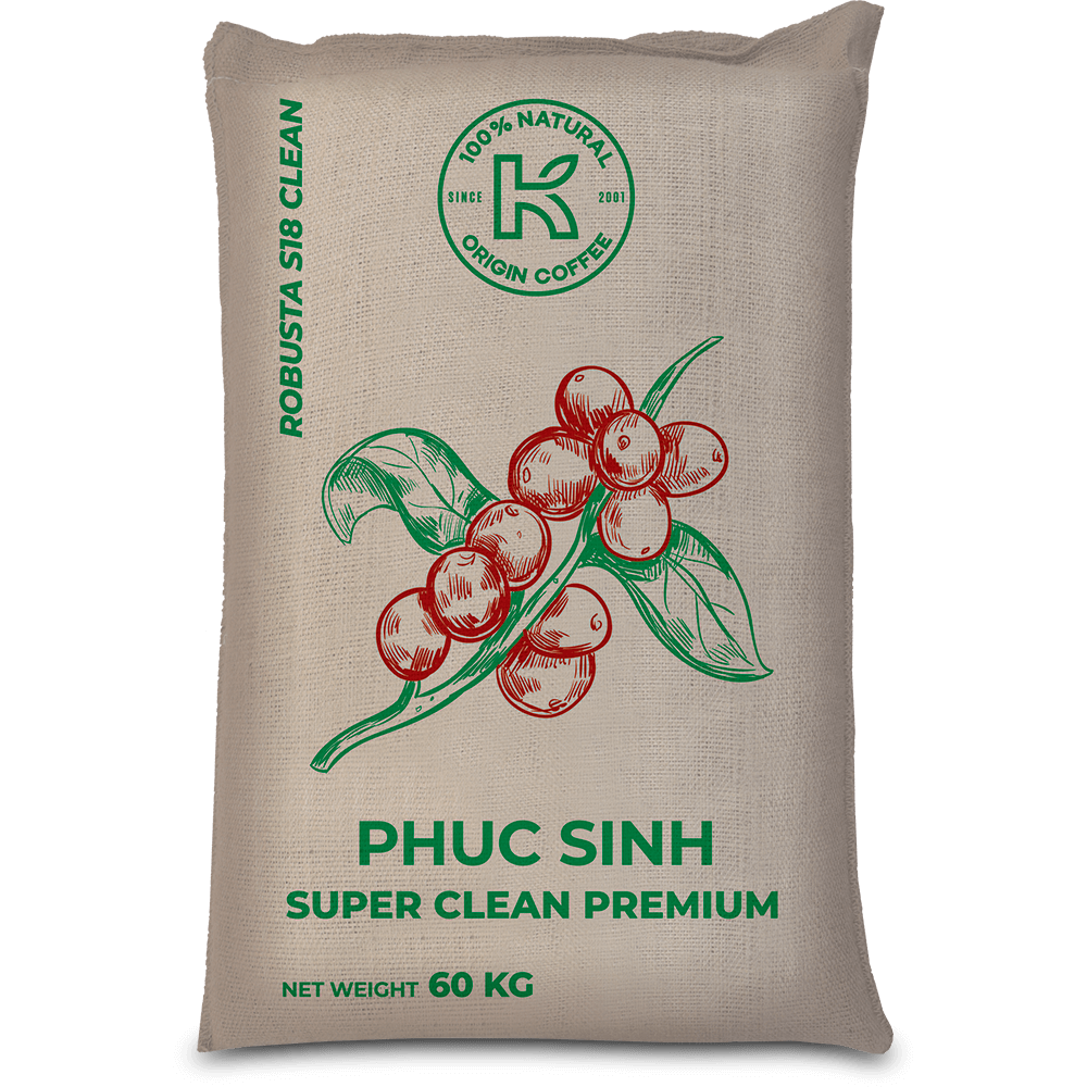 HẠT CÀ PHÊ PHUCSINH SUPER CLEAN PREMIUM 60KG