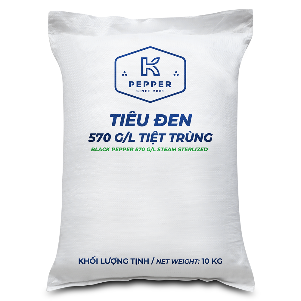 TIÊU ĐEN NGUYÊN HẠT TIỆT TRÙNG 570 - 10KG