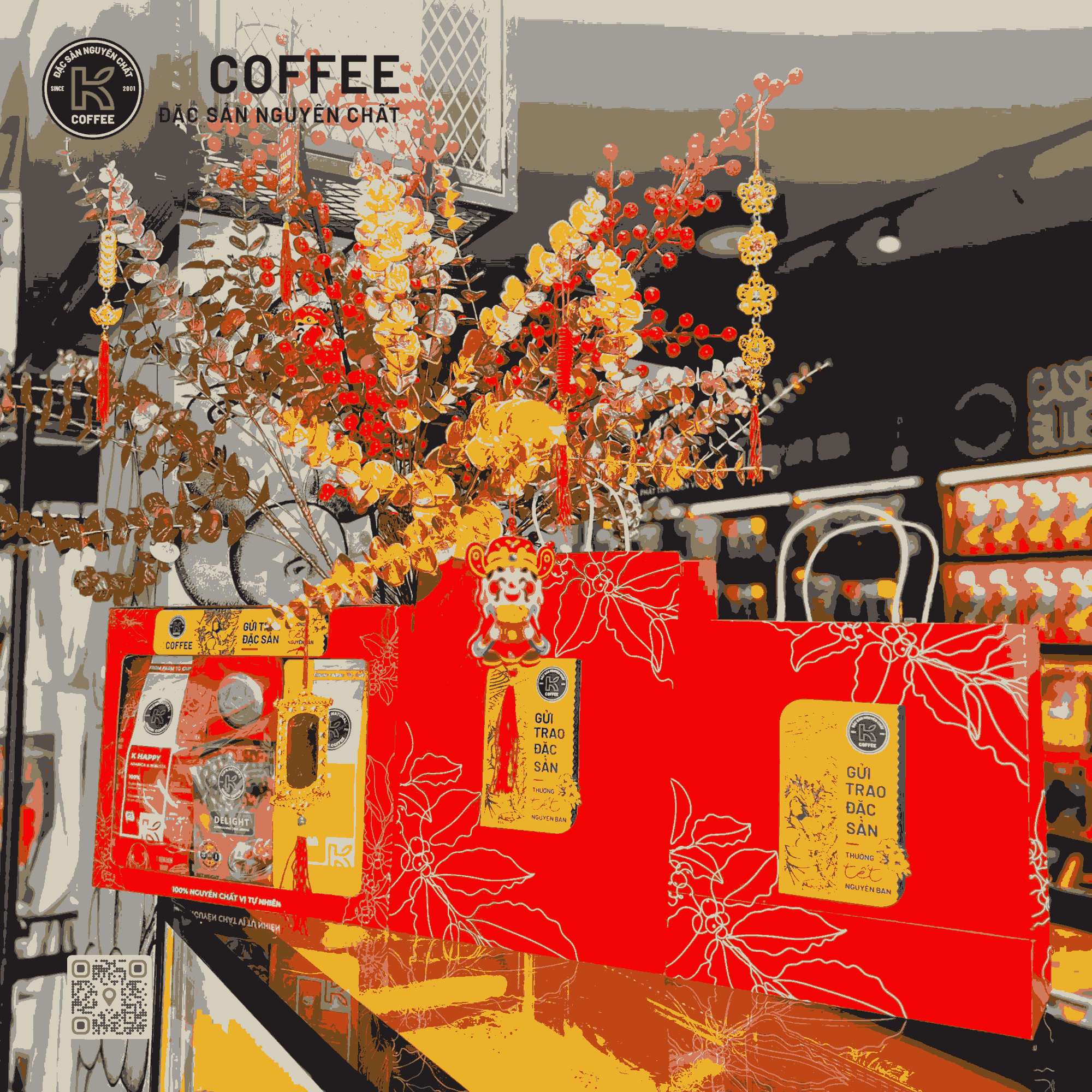 Quà Tết K COFFEE 2026 – Gửi Trao Đặc Sản, Thưởng Tết Nguyên Bản