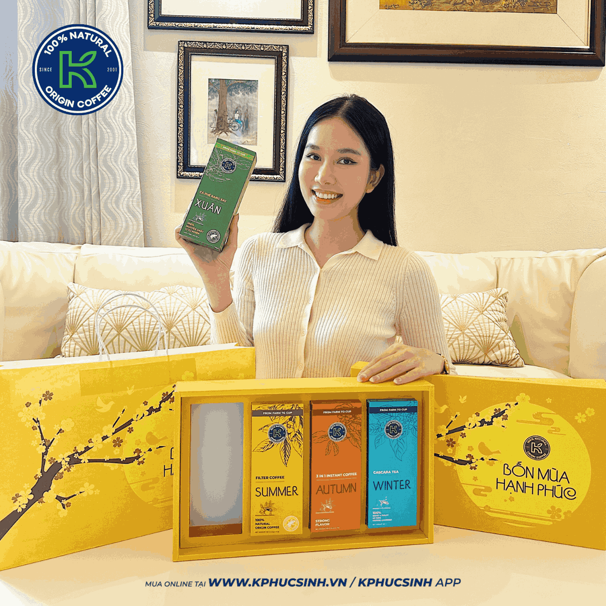 GỢI Ý QUÀ TẾT 2024 ĐỘC ĐÁO K COFFEE TỪ HOA HẬU BẢO NGỌC VÀ Á HẬU PHƯƠNG ANH