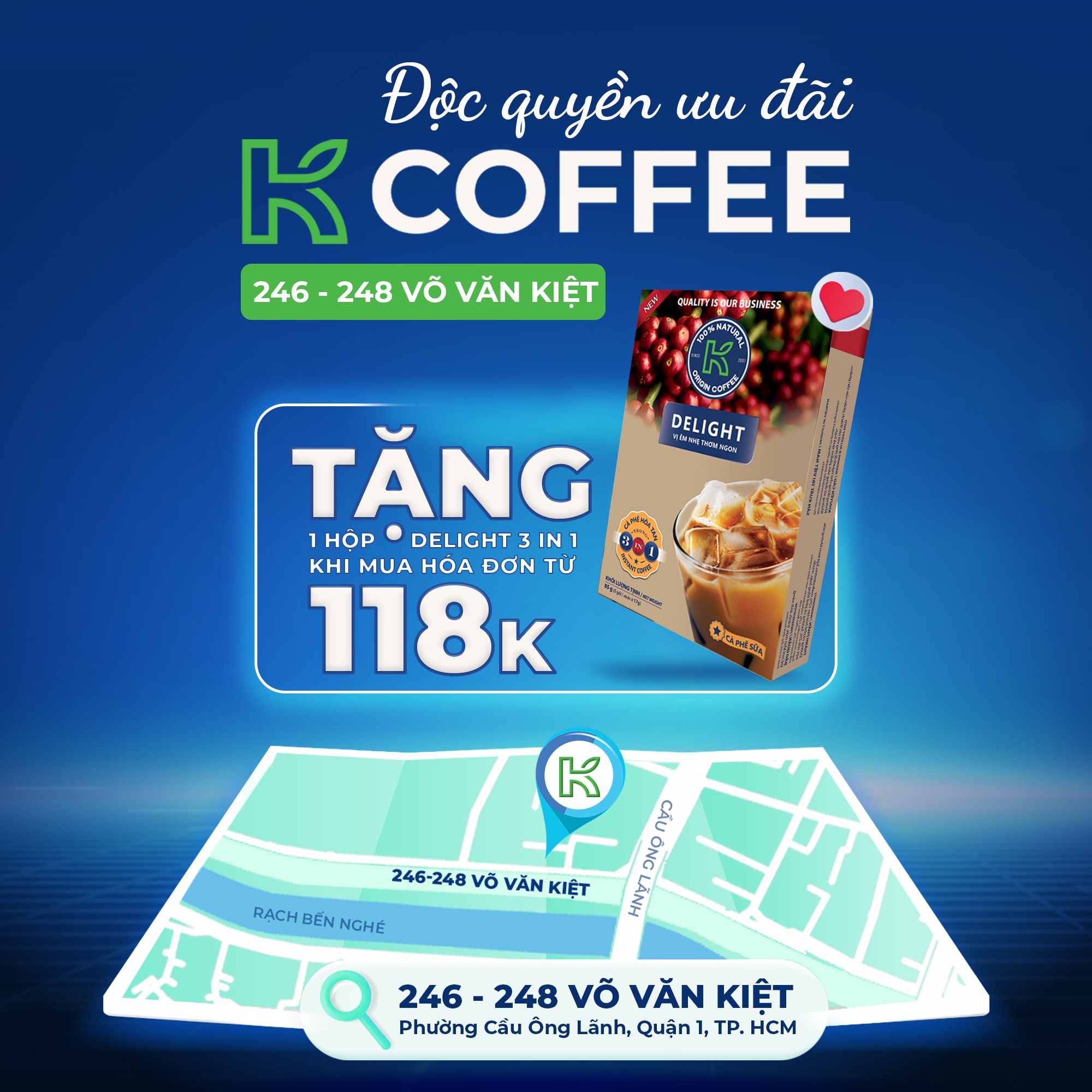 K COFFEE 246 - 248 khai trương linh đình, tung nghìn ưu đãi HOT
