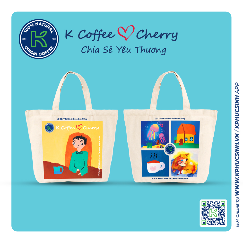 "BỐ NGỒI LÀM VIỆC" K COFFEE♥️CHERRY CANVAS