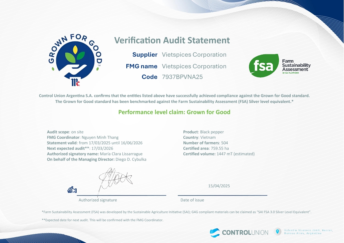 20. Certificate__Vietspices G4G & FSA