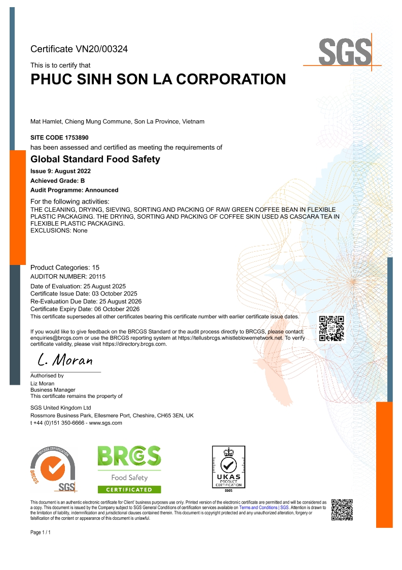 23. BRC Certificate_Phuc Sinh Son La