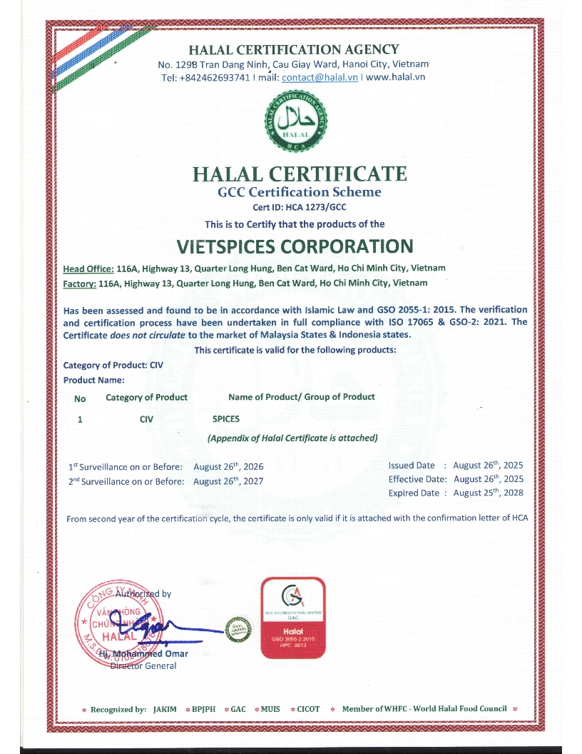 Halal - Vietspices Corp 1