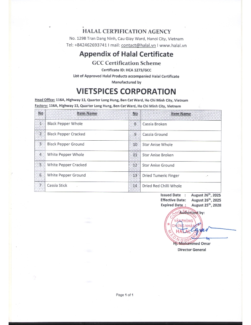 Halal - Vietspices Corp 2