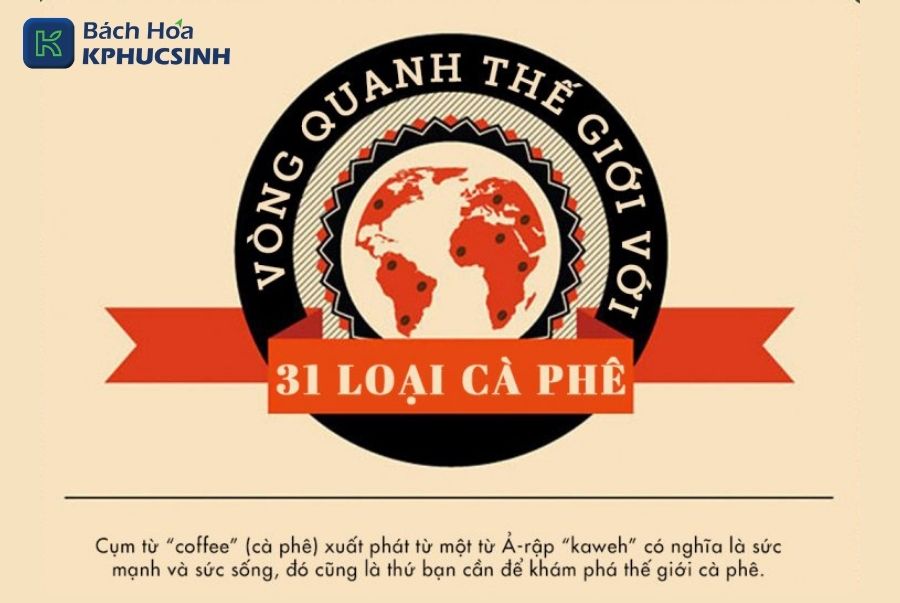 Một vòng trái đất với 31 loại cà phê