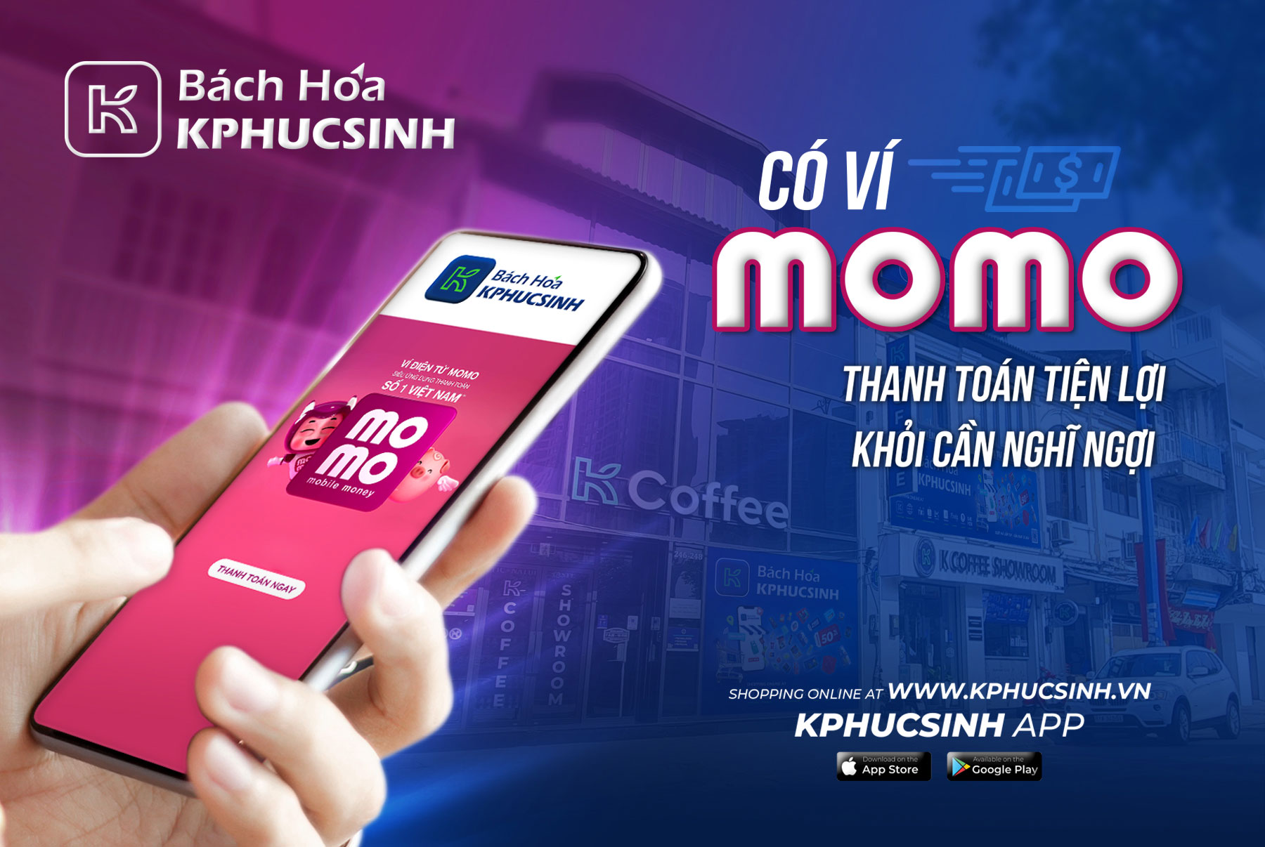 Có ví Momo đặt hàng tiện lợi khỏi cần nghĩ ngợi